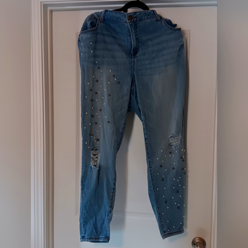 Beaded jeans